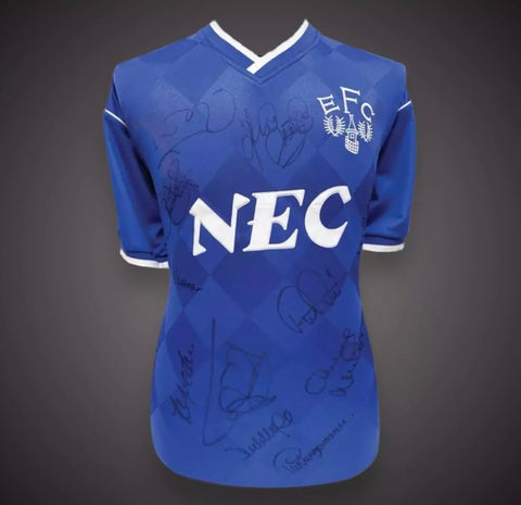 Everton 1987 Champions Shirt Hand Signed By 12 Players