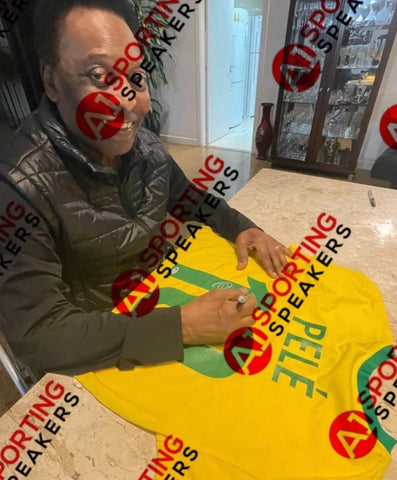 Pele Hand Signed 1970 Brazil Football Shirt