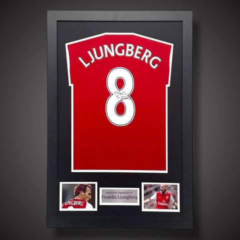 Freddie Ljungberg Hand Signed Arsenal Framed Football Shirt