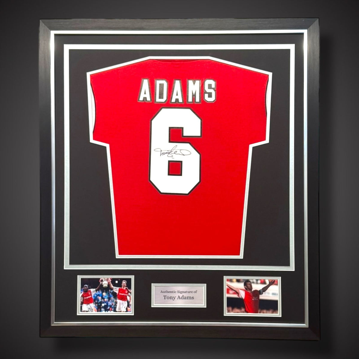 Tony Adams Hand Signed And Deluxe Framed Arsenal Football Shirt With COA