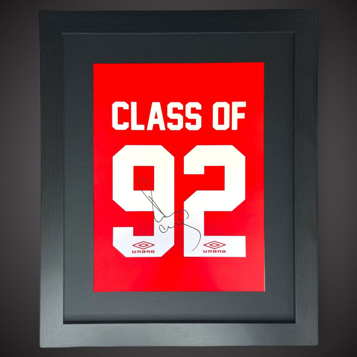 Framed Paul Scholes Hand Signed Class Of 92 Photo