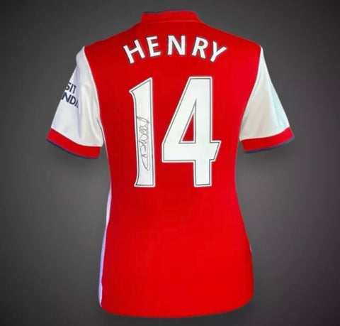 Thierry Henry Hand Signed Arsenal Football Shirt