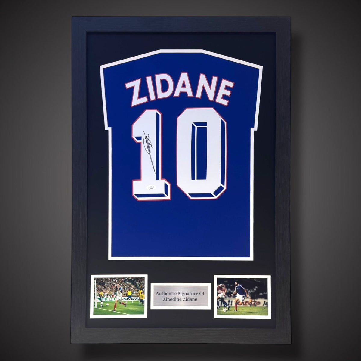 Framed Zinedine Zidane Hand Signed France Football Shirt With  COA