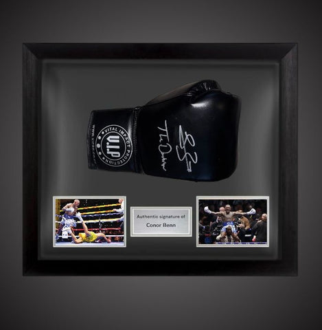 Dome Framed Conor Benn Hand Signed VIP Boxing Glove With COA