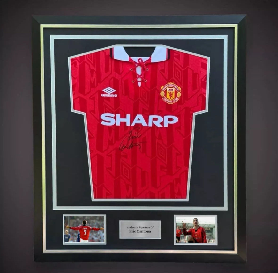 Eric Cantona- Signed And Deluxe Framed Manchester United Shirt 1992/94