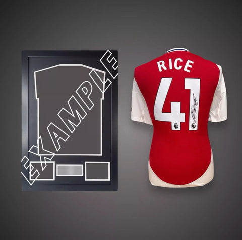 Framed Declan Rice Hand Signed This Seasons Arsenal Football Shirt
