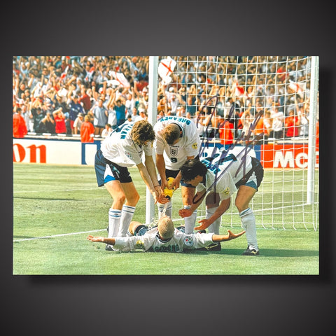 Paul Gascoigne Hand Signed England Football Photograph