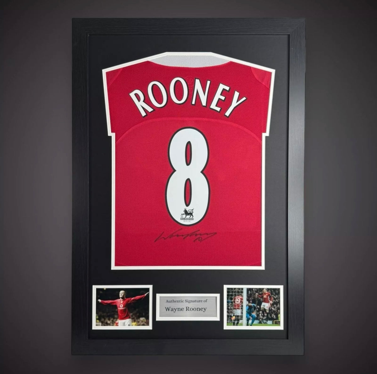 Signed Wayne Rooney First Season Number 8 Manchester United Framed Shirt