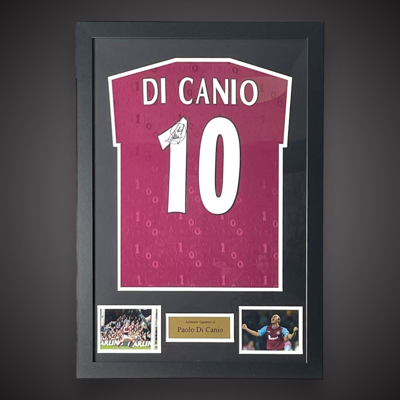 Paolo Di Canio Signed & Framed West Ham United Shirt With COA £2490