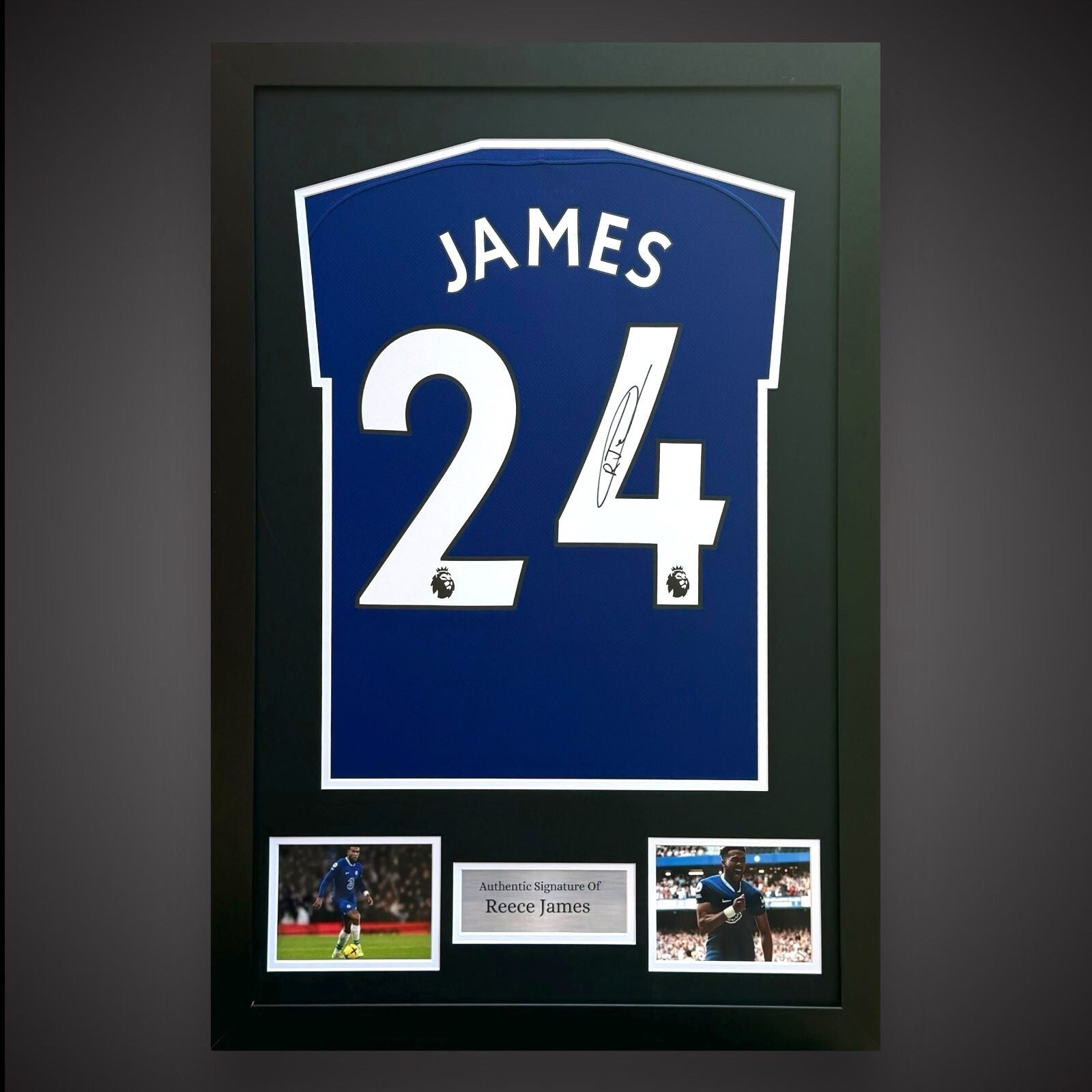 Framed Reece James Hand Signed Chelsea Football Shirt £275 With COA0