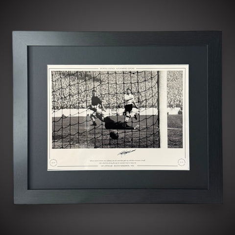 FRAMED Nat Lofthouse Bolton Wanderers 1953 Hand Signed Photo £450