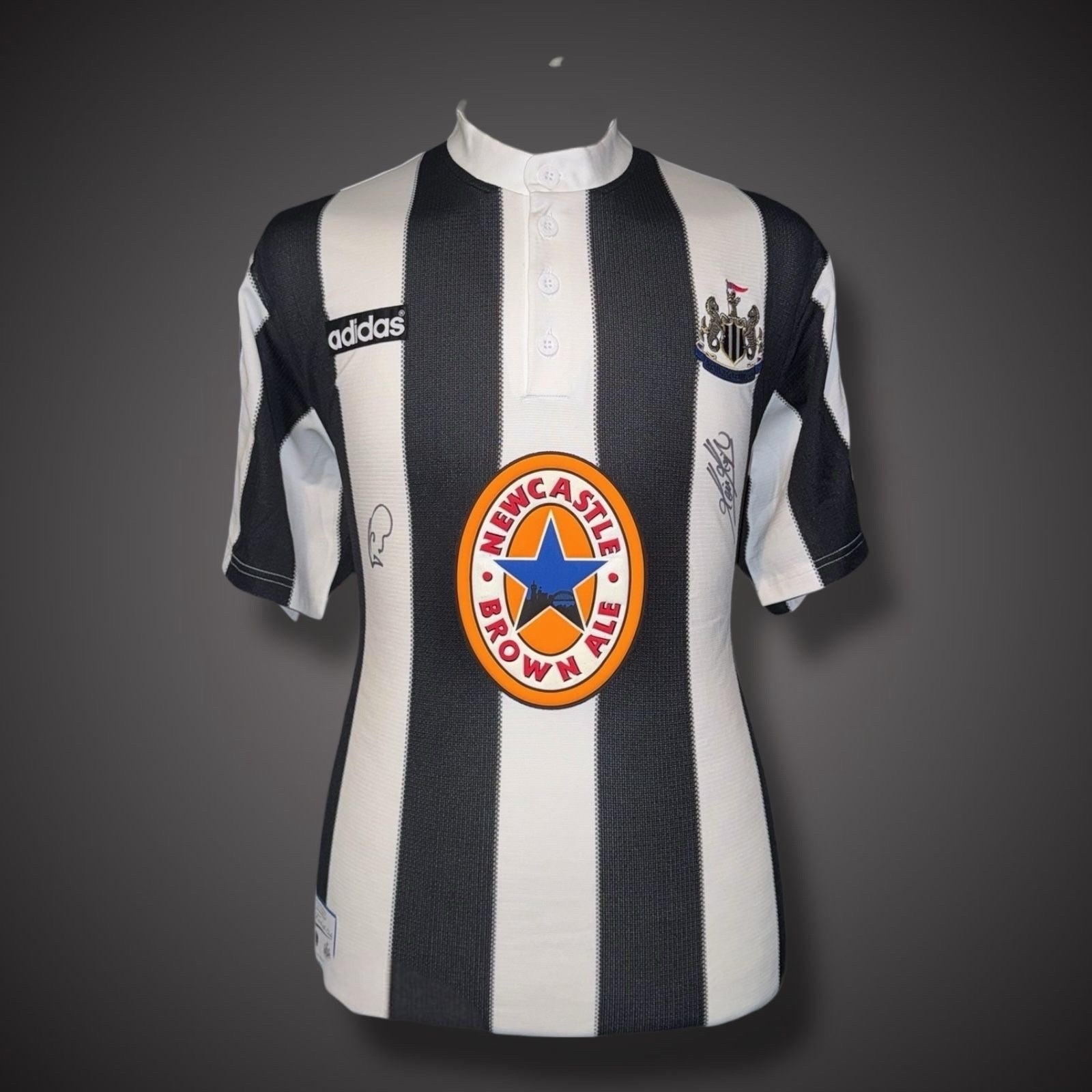 Faustino Asprilla & Kevin Keegan  Signed  Newcastle United Football Shirt £4490