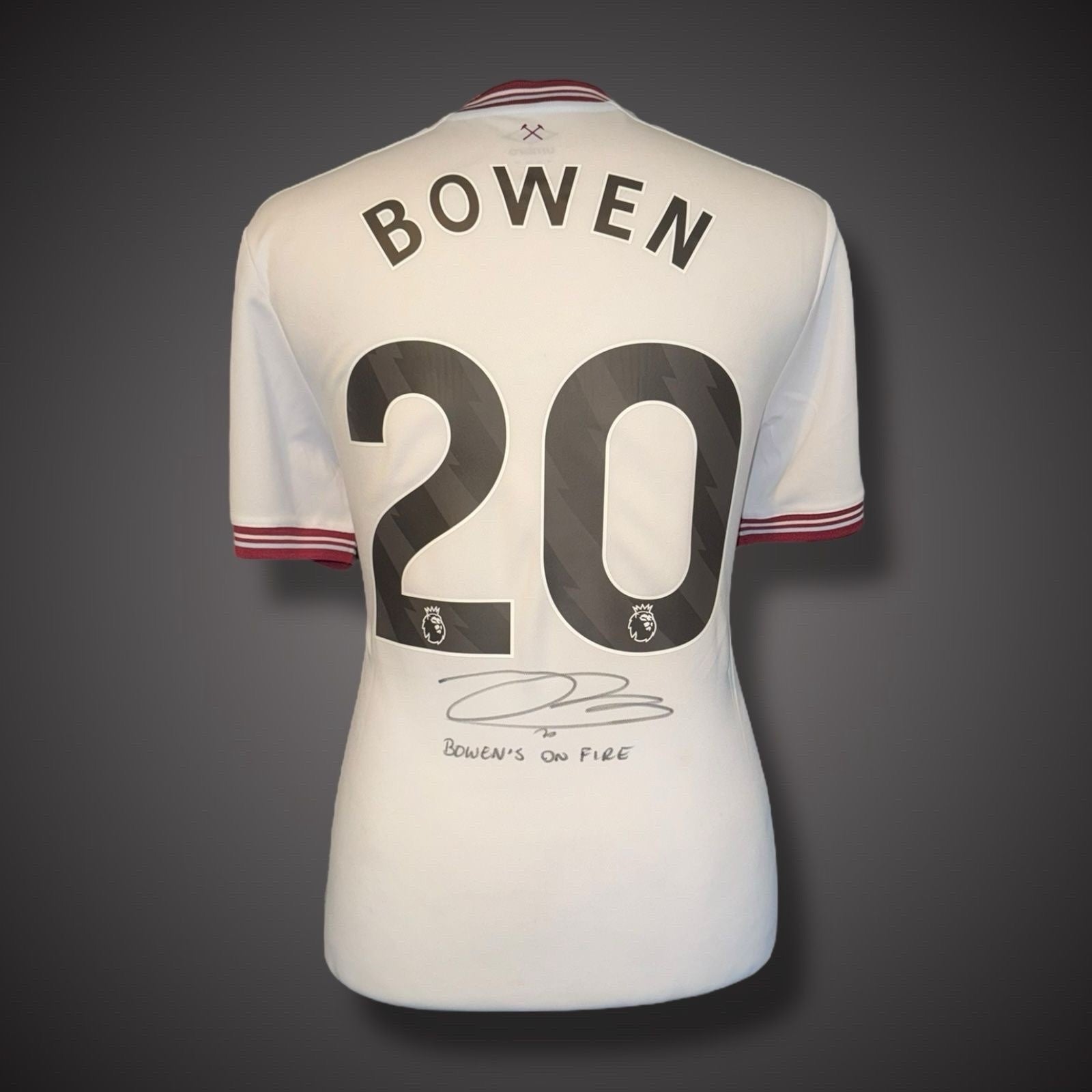 Jarrod Bowen ‘Bowens On Fire’  Hand Signed West Ham Football Shirt With COA £2500
