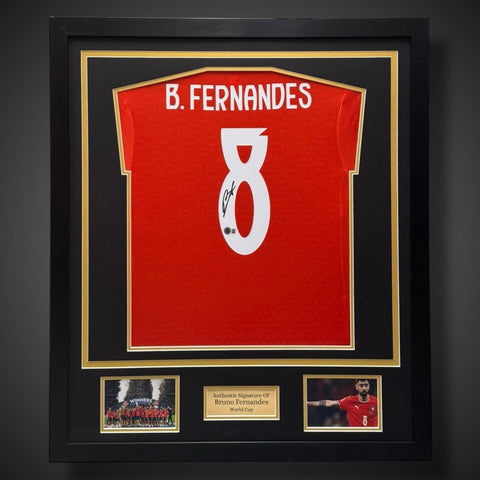 Bruno Fernandes Hand Signed And Framed Portugal Football Shirt - World Cup £4040