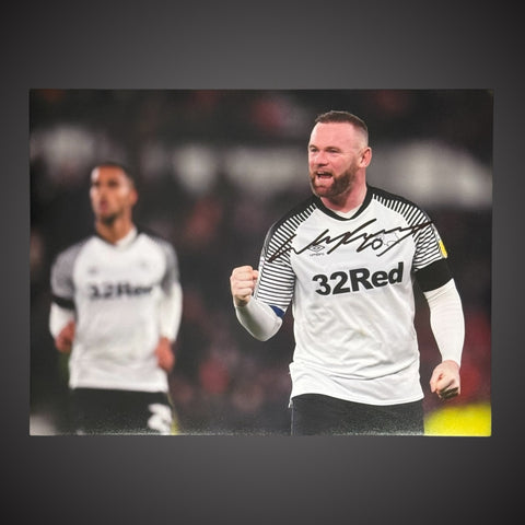 Framed Wayne Rooney DERBY COUNTY Hand Signed  16x12 Photograph  £59.991