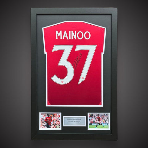 Kobbie Mainoo Hand Signed Manchester United Framed Football Shirt £2990