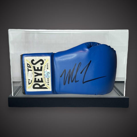 Mike Tyson Hand Signed Reyes Boxing Glove With COA £350 With Acrylic Case - Blue0