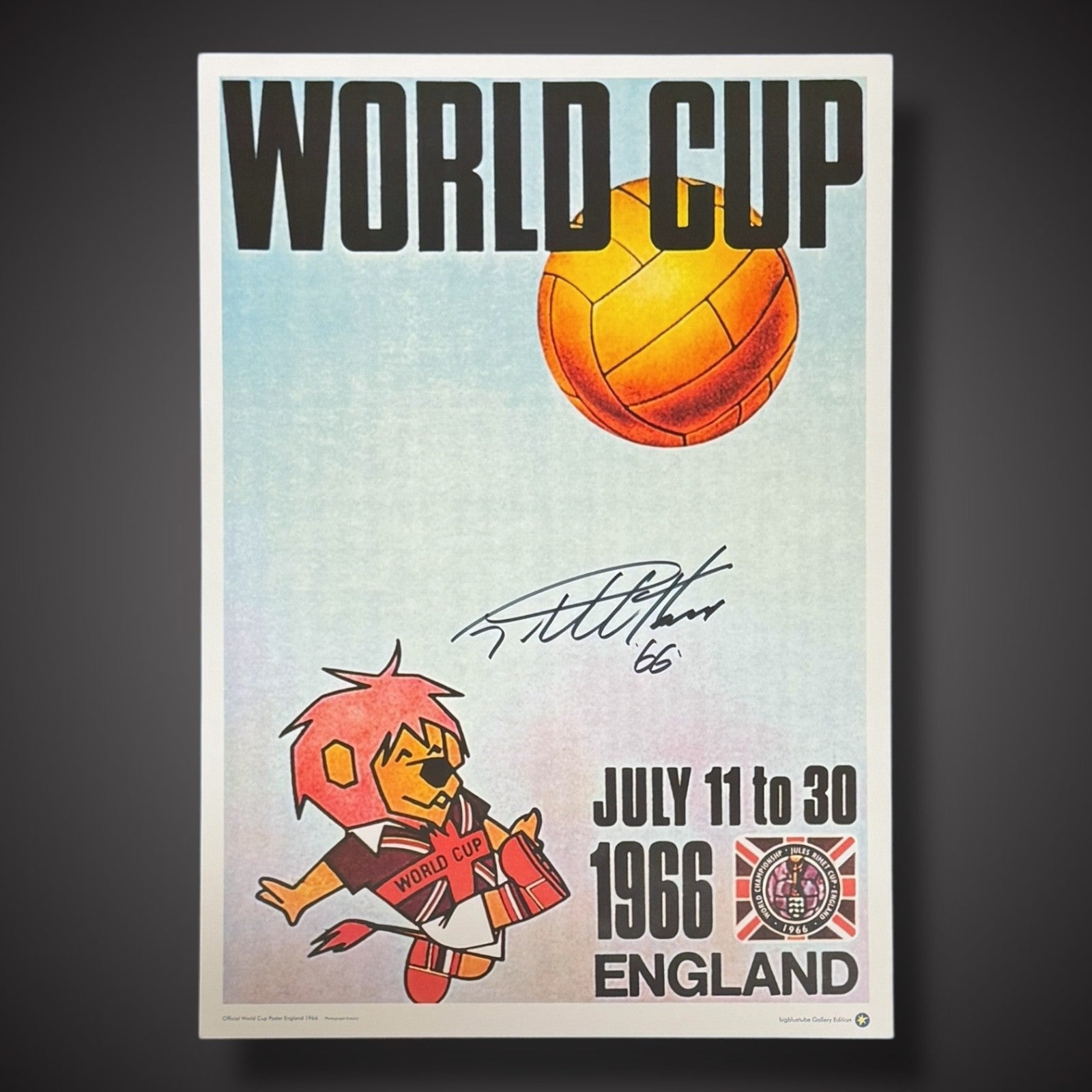Sir Geoff Hurst Signed World Cup Willie Poster From Agent COA  £29.99 16X230
