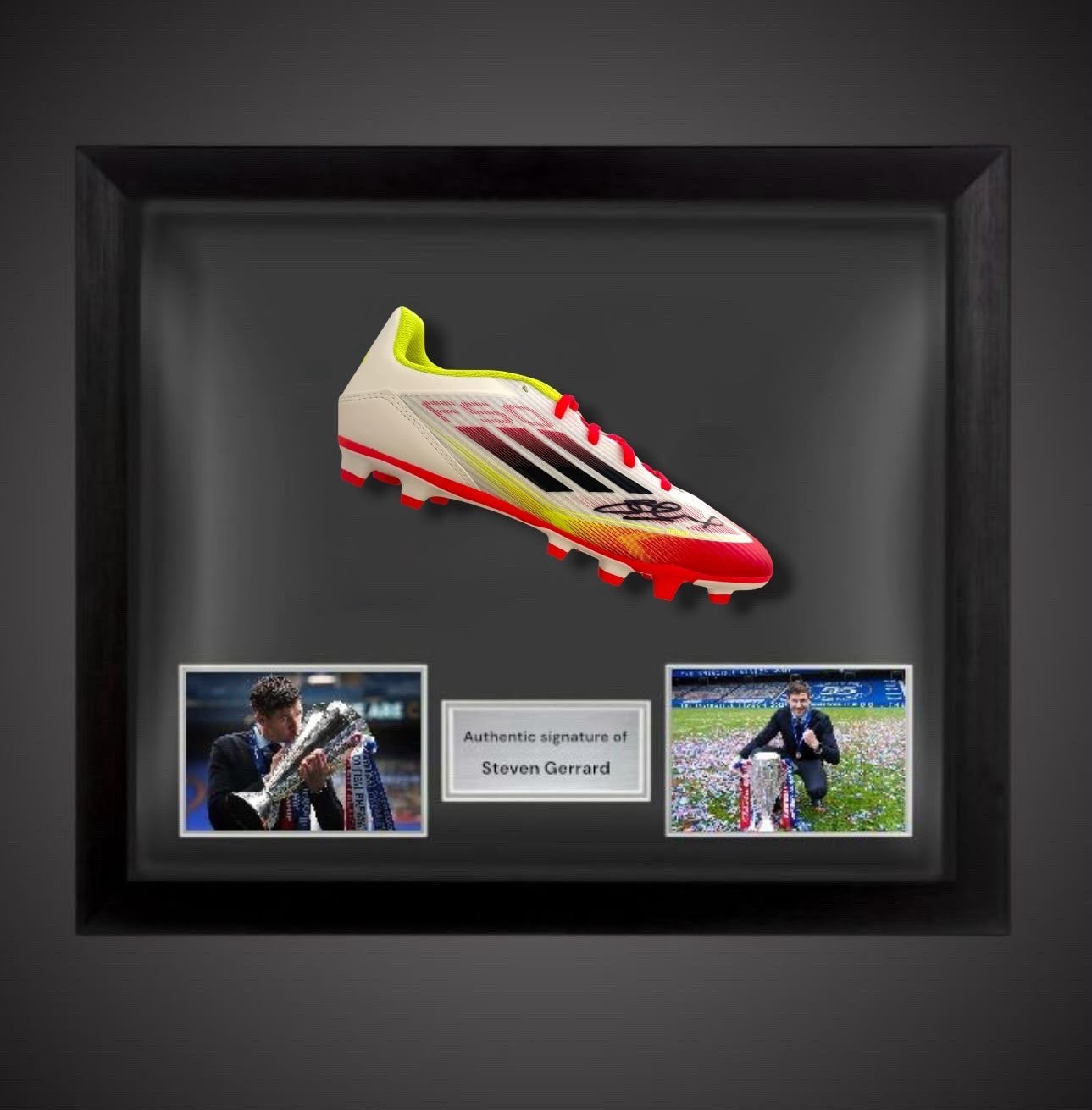 Steven Gerrard Hand Signed Dome Frame Football Boot- Liverpool £2500
