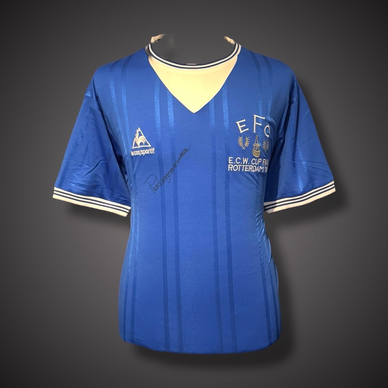 Pat Van Den Hauwe Hand Signed Everton Football Shirt With COA £990