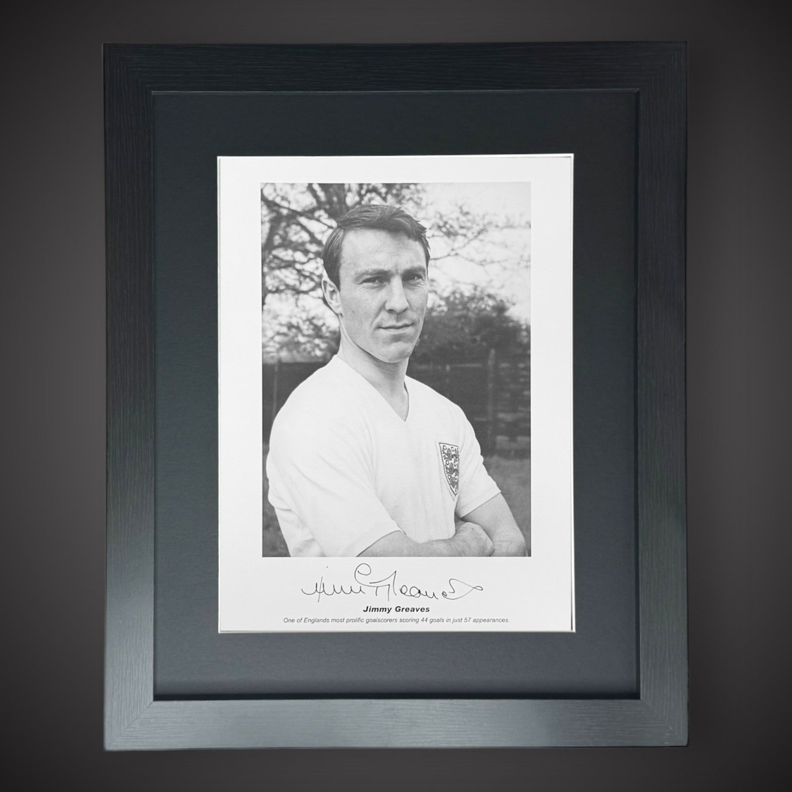FRAMED Jimmy Greaves Signed England Photograph With COA Only £450