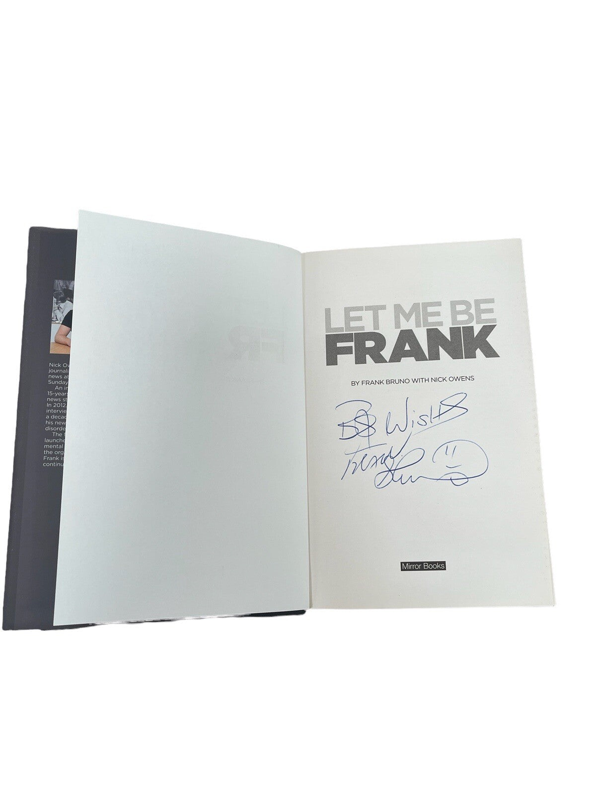 Bruno Let Me Be Frank Hand Signed Book-  Frank Bruno £29.991