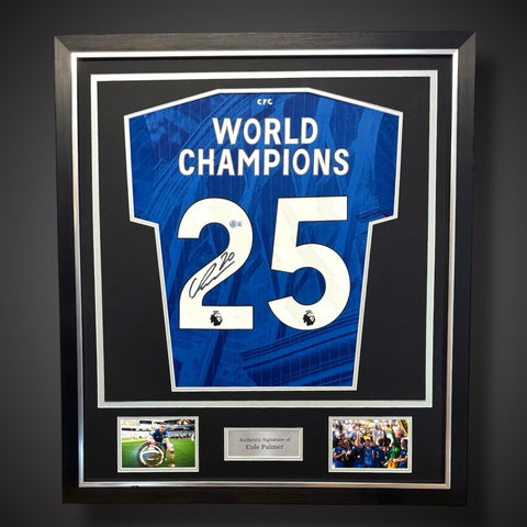 Cole Palmer Framed Chelsea WORLD CHAMPIONS 25 Signed  Shirt With COA £3990