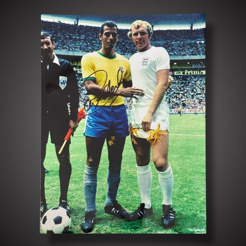 Framed Brazil Legendary Captain The Late Carlos Alberto Signed Photo £99.991