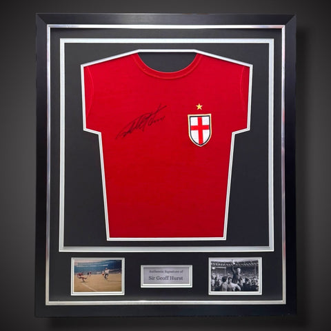 Sir Geoff Hurst Deluxe  Framed Hand Signed England 1966 Shirt With  COA £2990