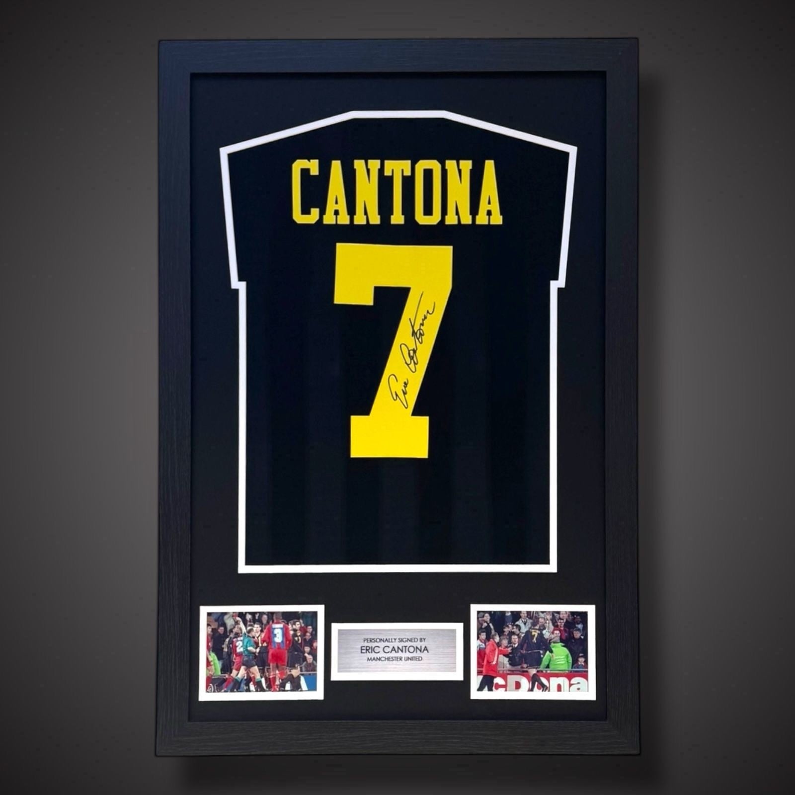Framed Eric Cantona Hand Signed Manchester United Shirt With COA £3940