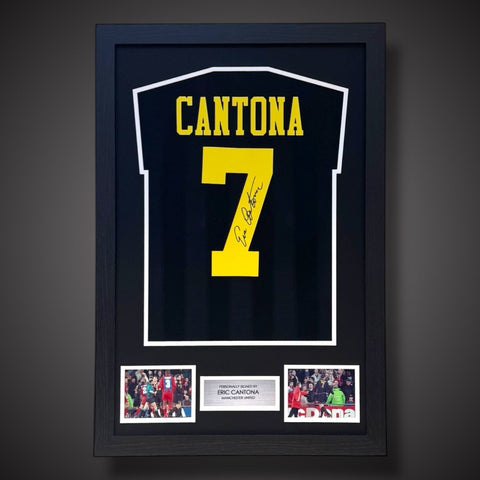 Framed Eric Cantona Hand Signed Manchester United Shirt With COA £3940