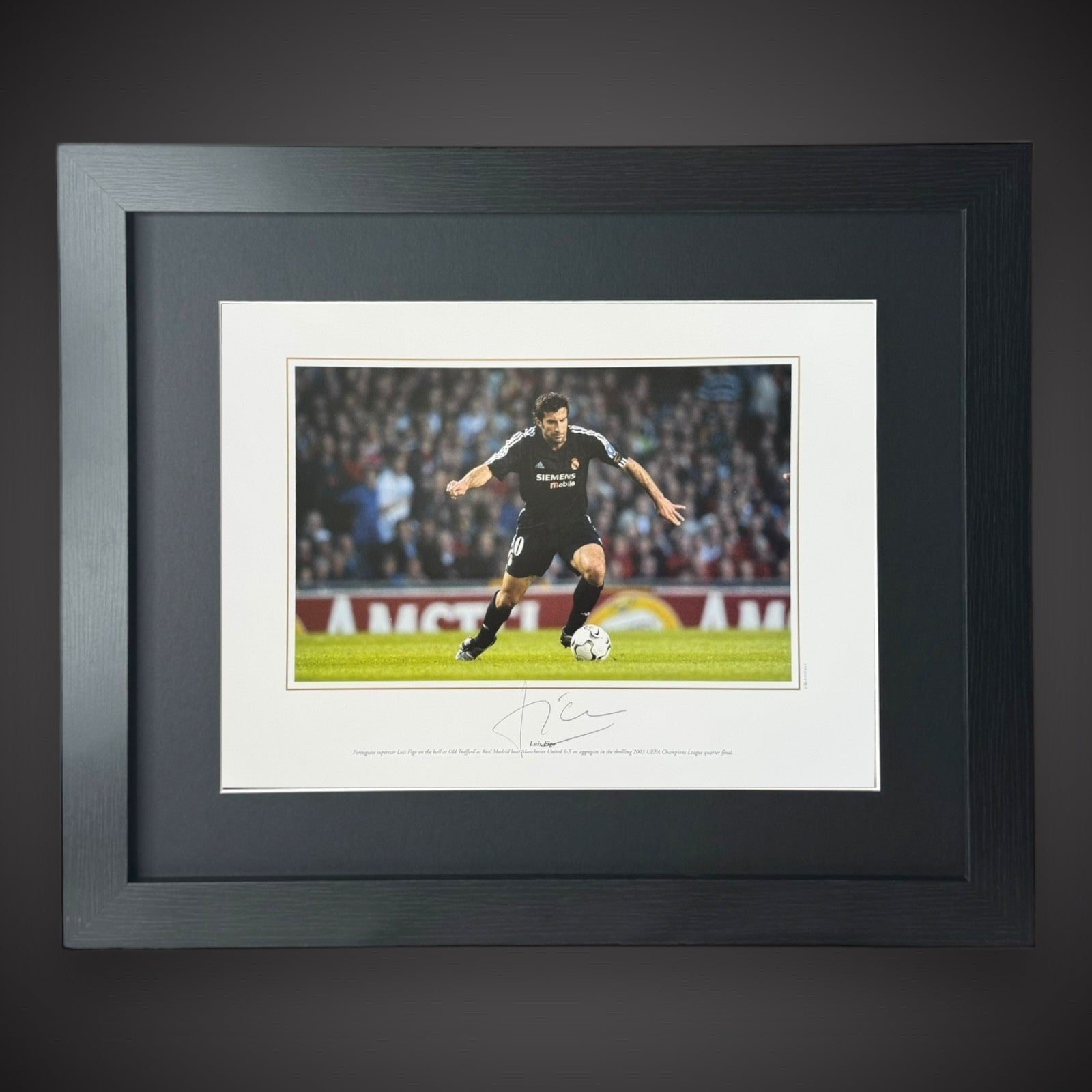 Framed Luis Figo Superb Signed Action Shot £74.99 16X200