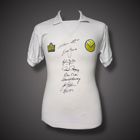 Multi-Signed Leeds United 1974-75 Football Shirt £199 With COA0