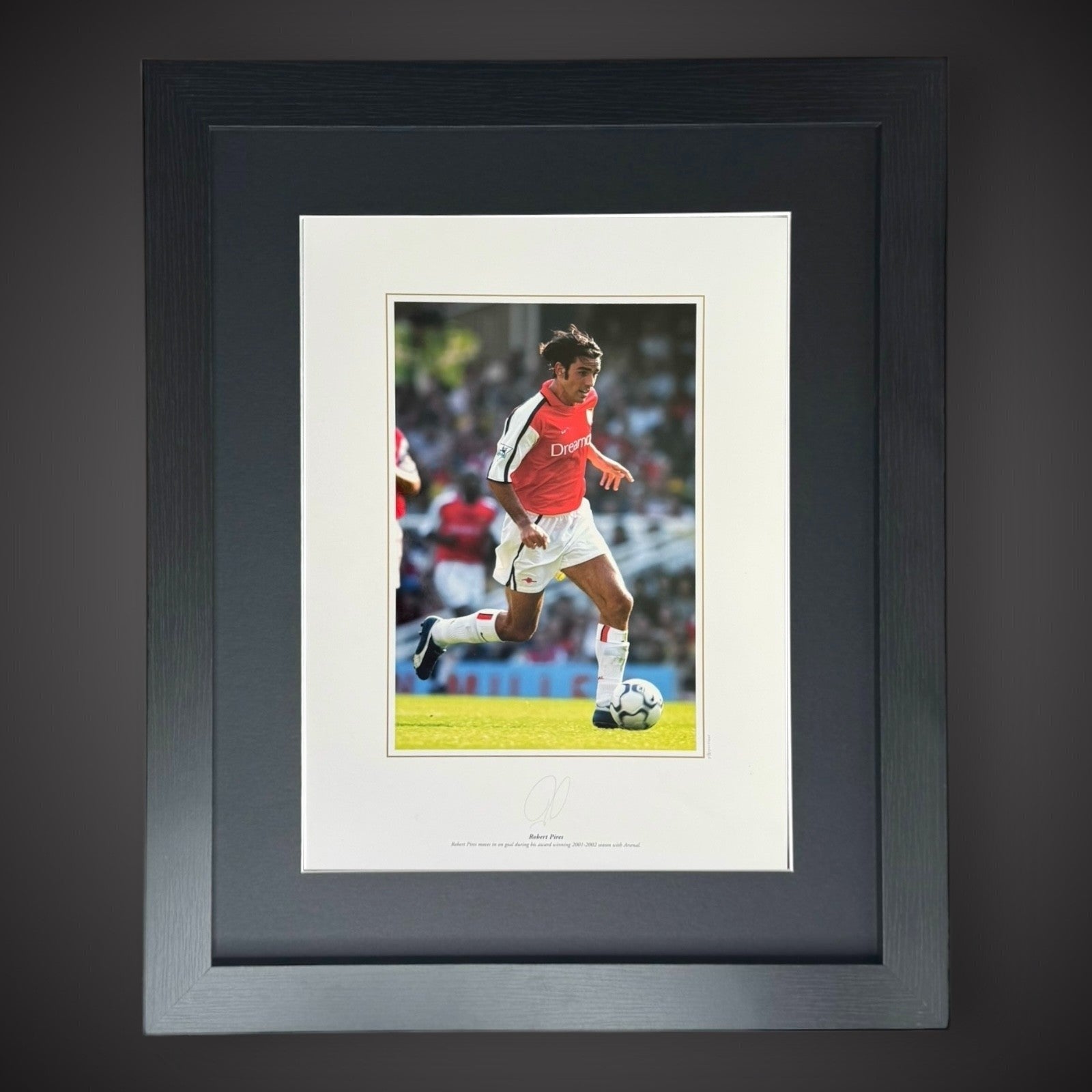 Framed Robert Pires Hand Signed Arsenal Photograph £44.99 16X200