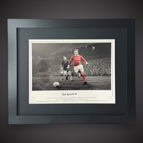 FRAMED Pat Crerand Hand Signed Photo- Manchester United 1969 FA Cup £450