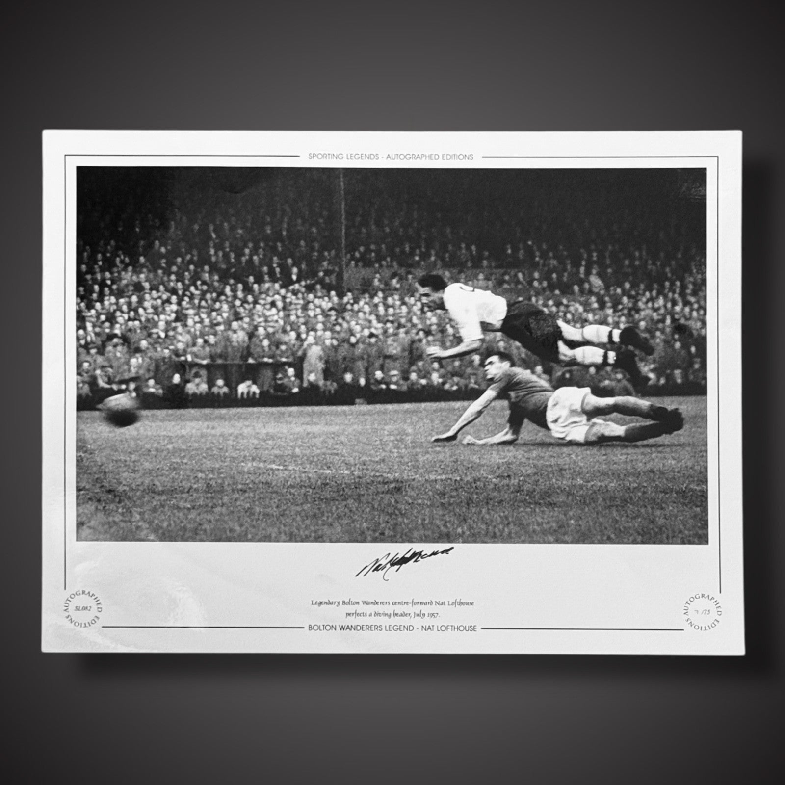 Nat Lofthouse Bolton Wanderers Legend Hand Signed Photo £250