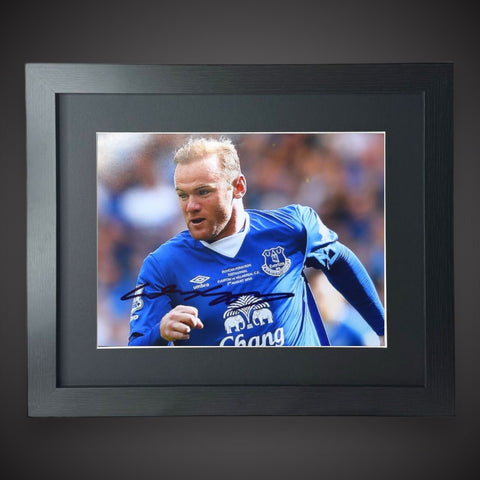 Everton Wayne Rooney Hand Signed And Framed Photograph £55 With COA 16X200
