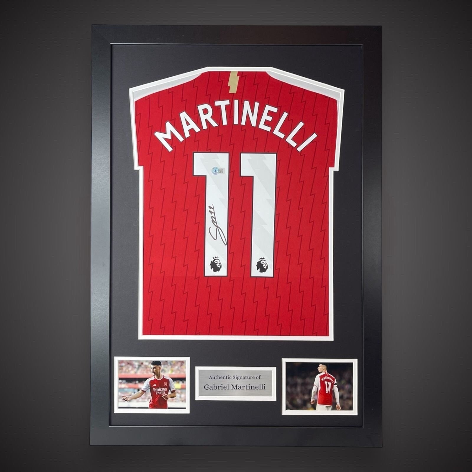 Gabriel Martinelli Hand Signed And Framed Arsenal Football Shirt With COA £2790