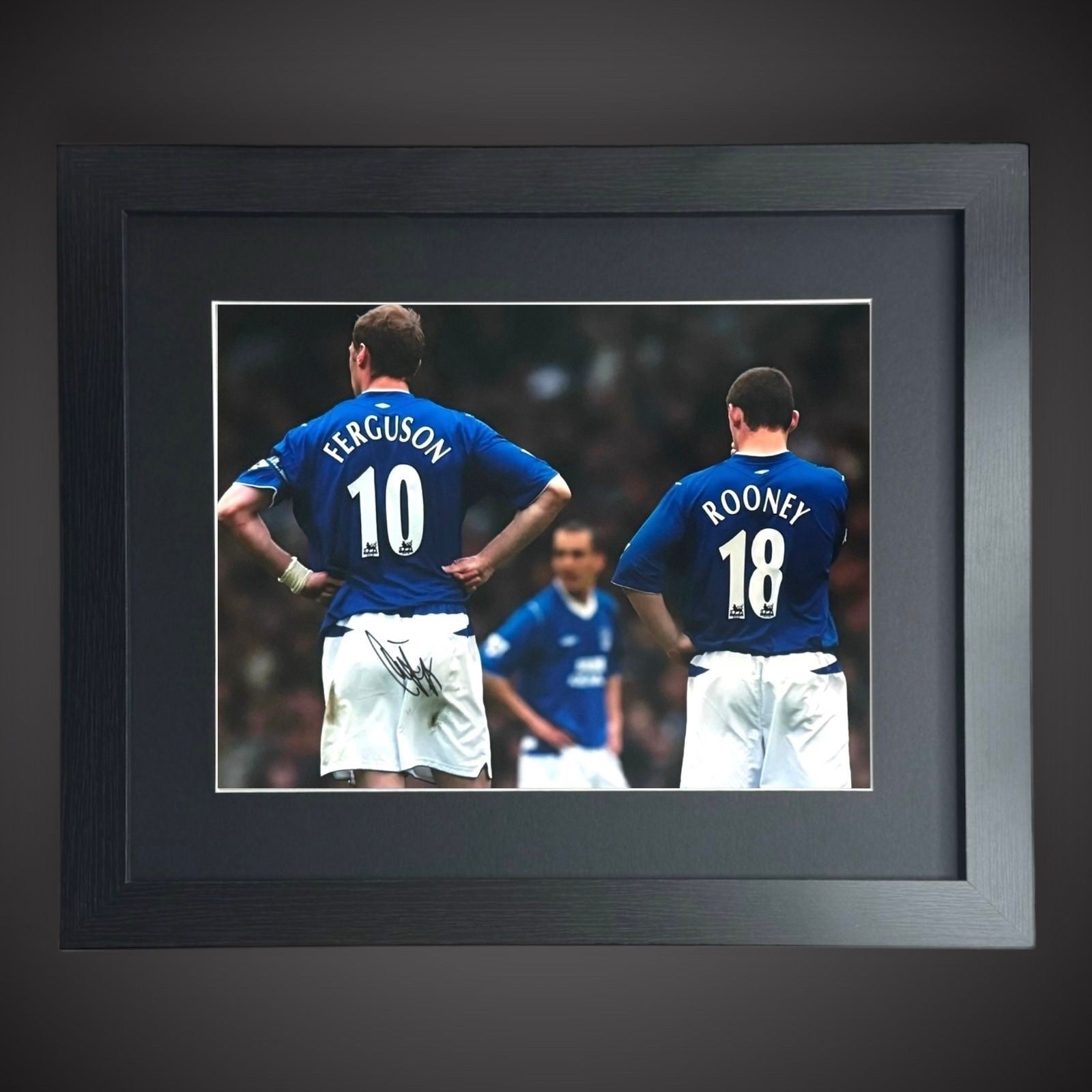 Framed Duncan Ferguson Hand Signed Everton Photograph £59.98 With COA0