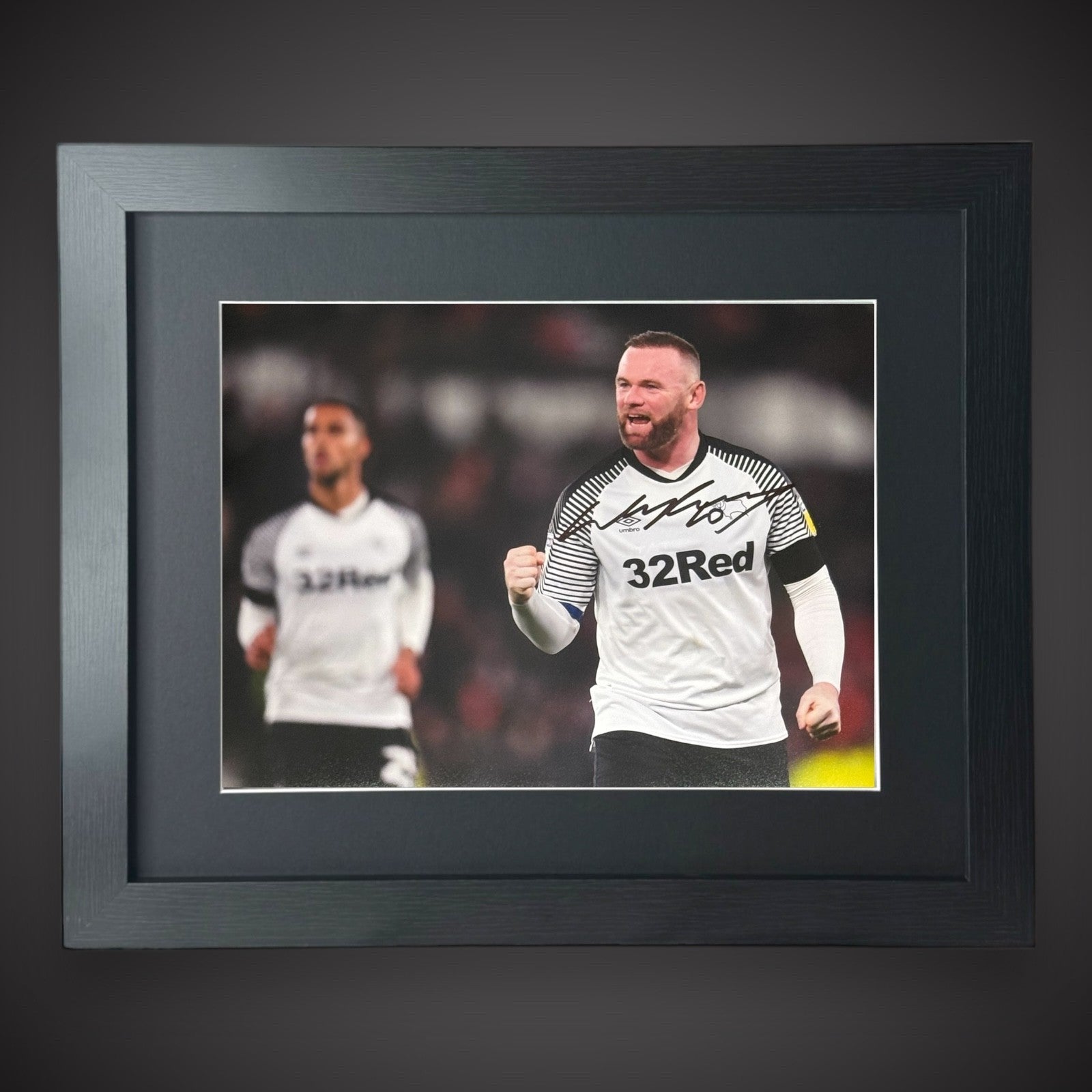 Framed Wayne Rooney DERBY COUNTY Hand Signed  16x12 Photograph  £59.990