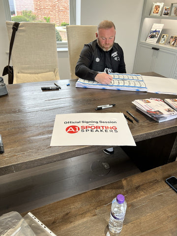 Wayne Rooney Manchester United Panoramic Hand Signed Shirt Frame £224 With COA 13