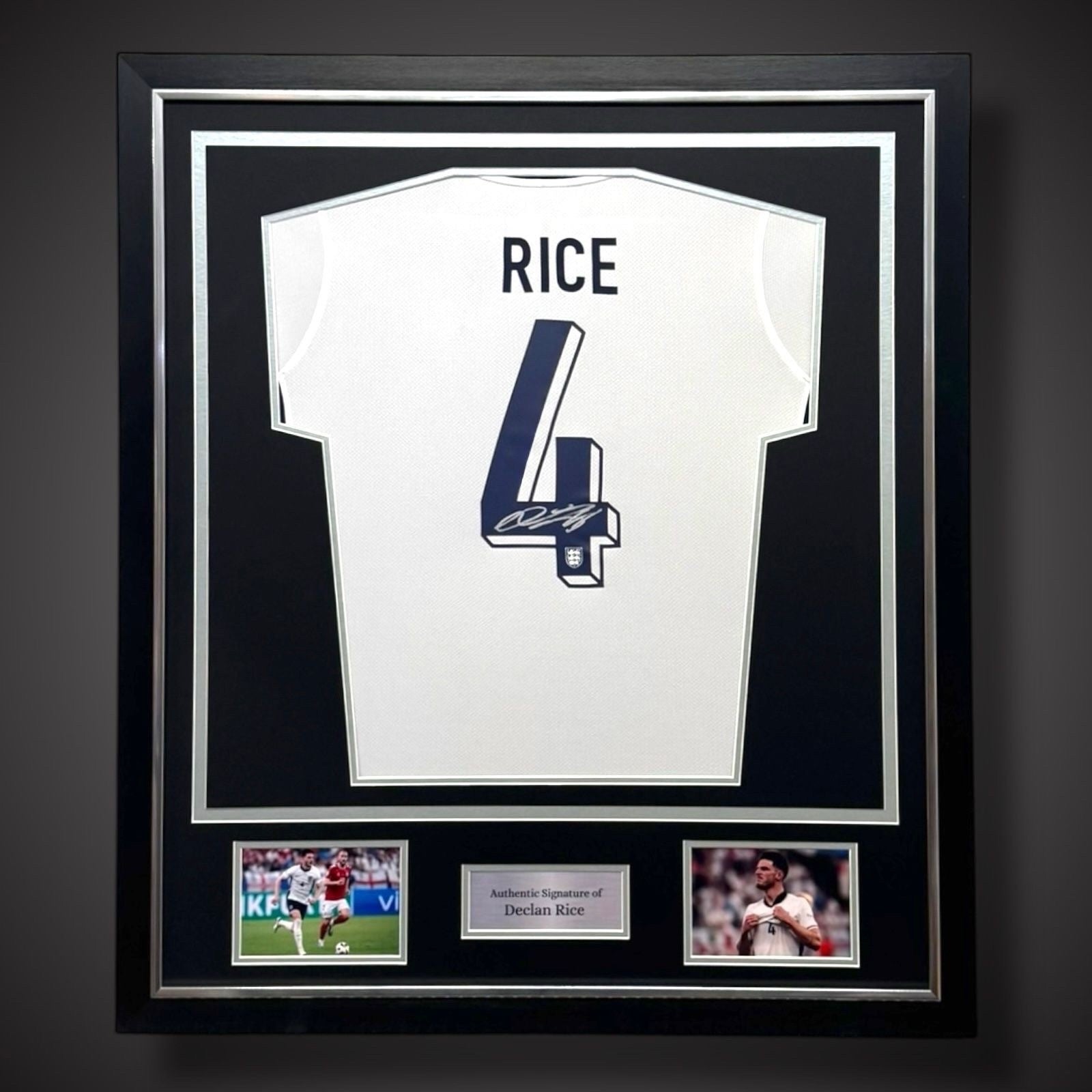 Deluxe Framed Declan Rice Hand Signed England  Shirt With COA £4300
