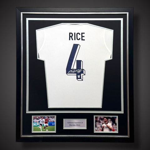 Deluxe Framed Declan Rice Hand Signed England  Shirt With COA £4300