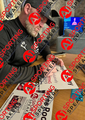 Wayne Rooney Hand Signed Manchester United 16x12 Stats Montage Photo £39.997