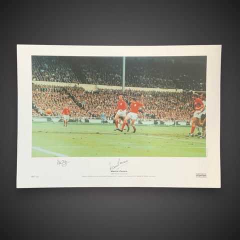 Martin Peters And Alan Ball Hand Signed Photo- England £35 16X20