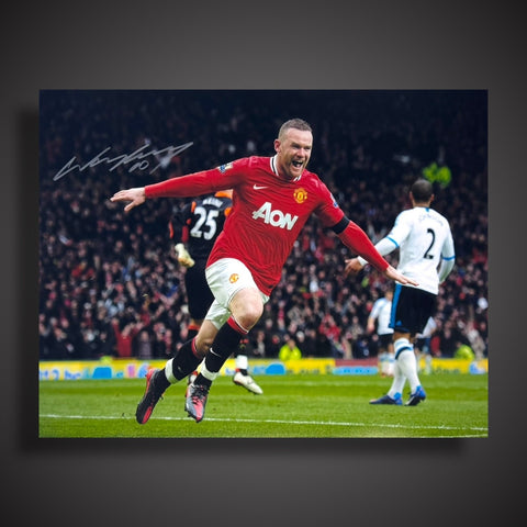 Wayne Rooney Hand Signed Manchester United 16x12 Size Photograph With COA £39.990
