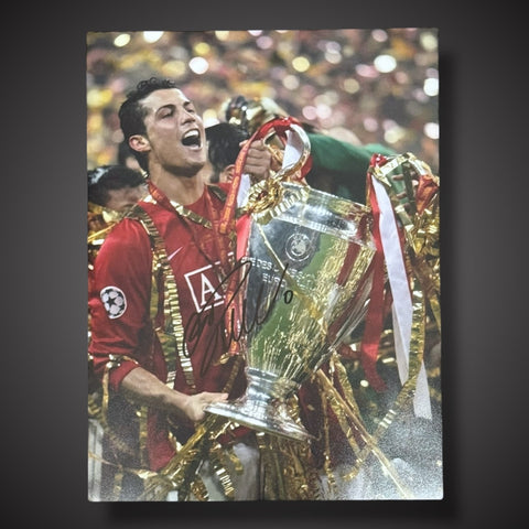 Framed Cristiano Ronaldo Manchester United Hand Signed Photo With COA £349.991
