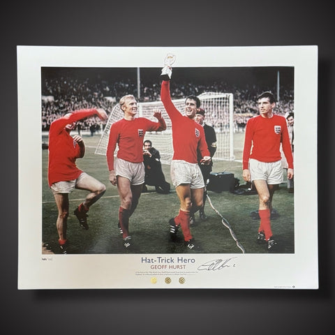 Sir Geoff Hurst Signed England Photo - 1966 World Cup, 'Hat-trick Hero'0