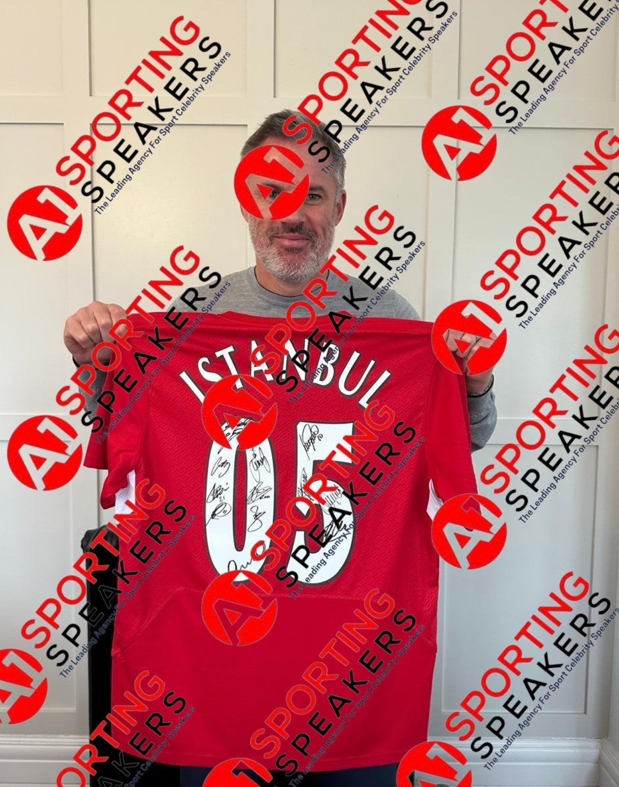 Liverpool 2005 Champions League Final Retro Shirt Signed By 15  £799 With COA9