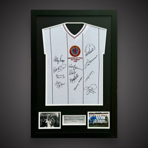 Framed Aston Villa 1982 European Cup Final Shirt Signed By 12 £359 With COA0